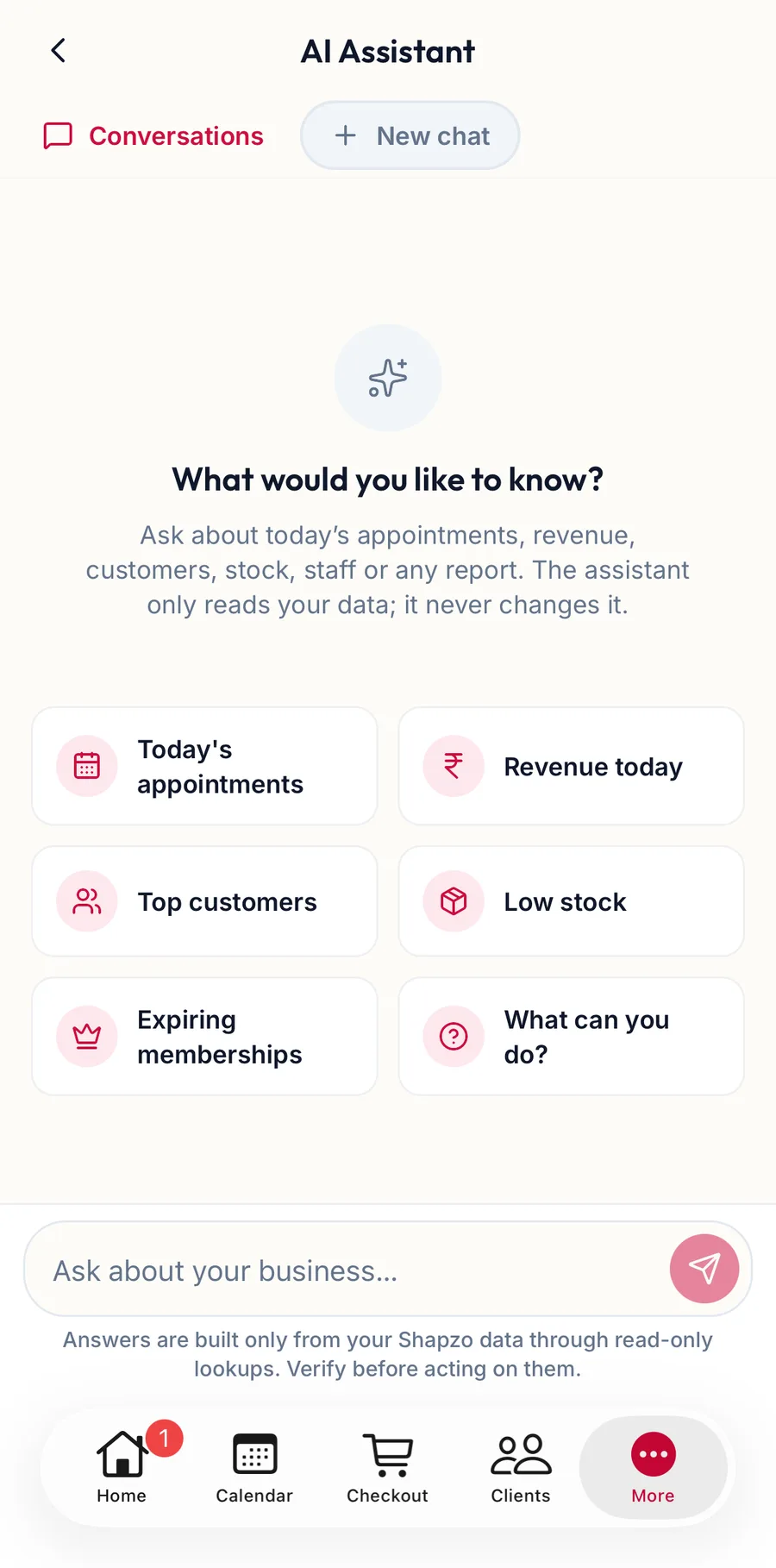 The AI Assistant in the app