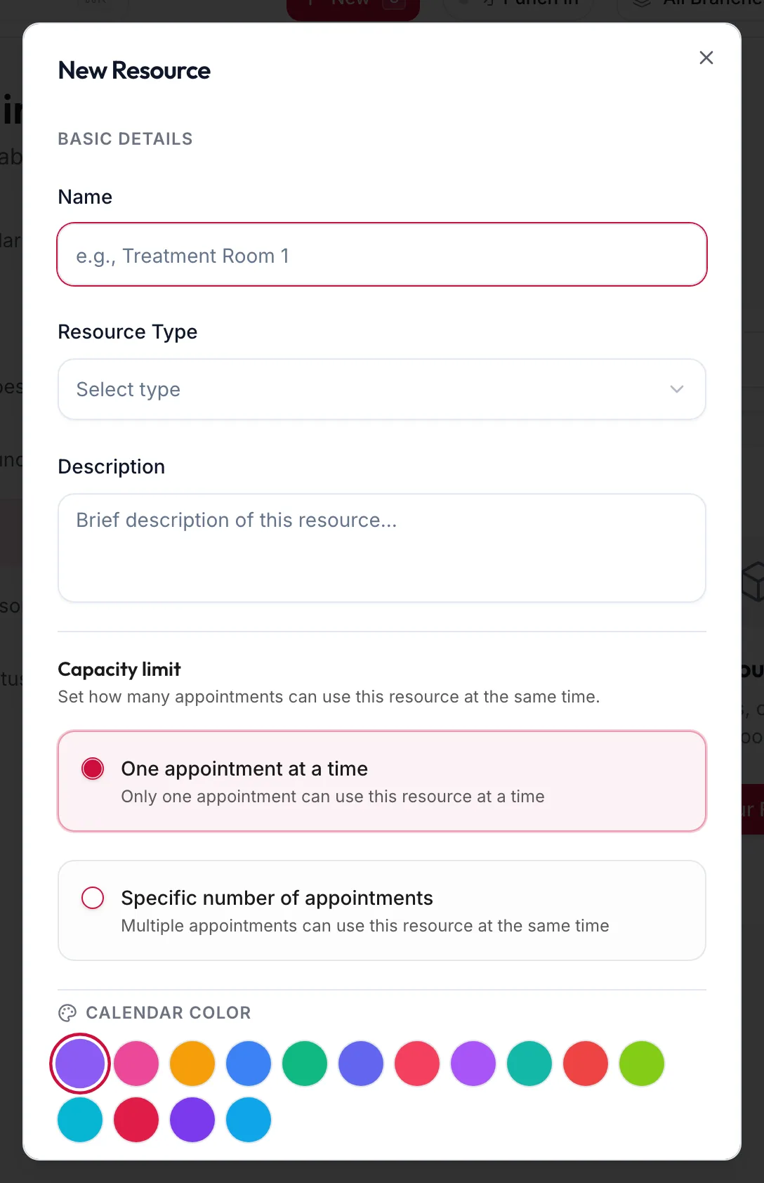 The New Resource dialog